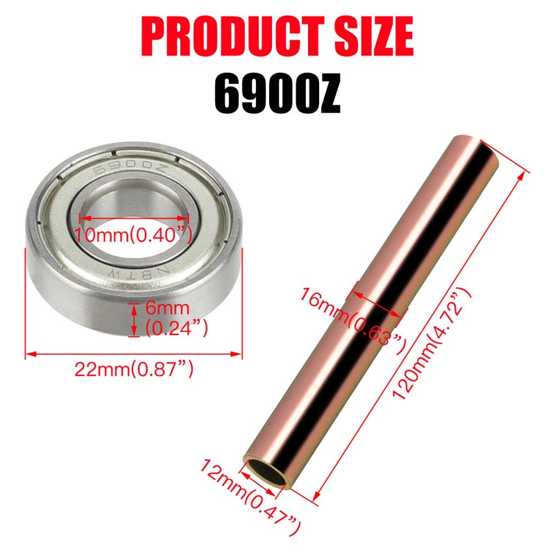 GREHUA Mini Bike Steering Bearings Bushing Kit for Coleman BT200X CT200U CT200U-EX CC100X CT100U 98cc 196cc Mini Bike Parts 6900Z Deep Groove Ball - Image 2